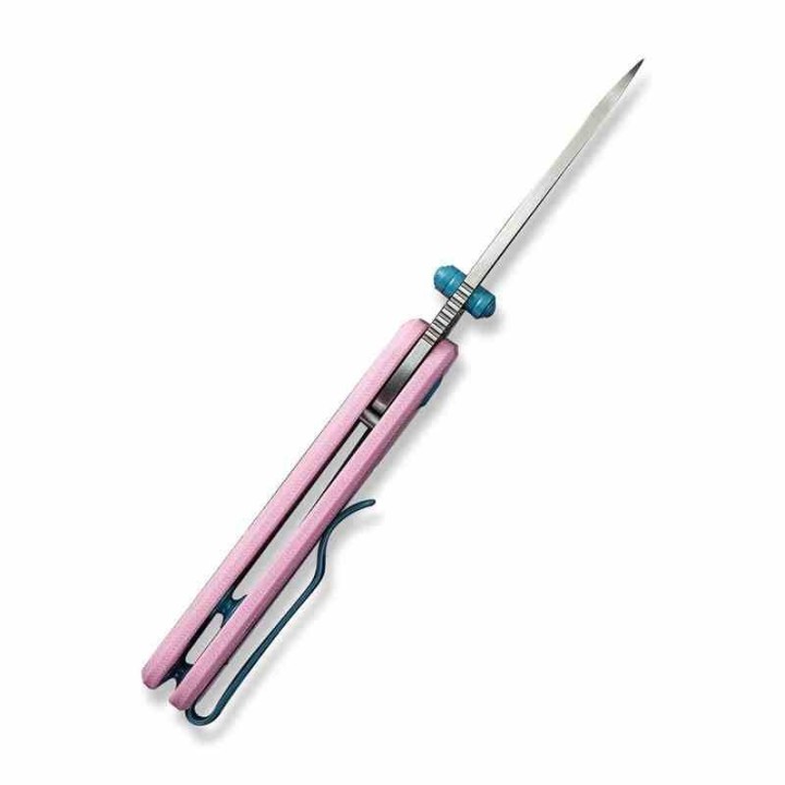 Couteau CIVIVI Baby Banter Pink Lame Acier Nitro-V Satin Manche G10 IKBS Liner Lock CIVC19068S10 - Livraison Gratuite