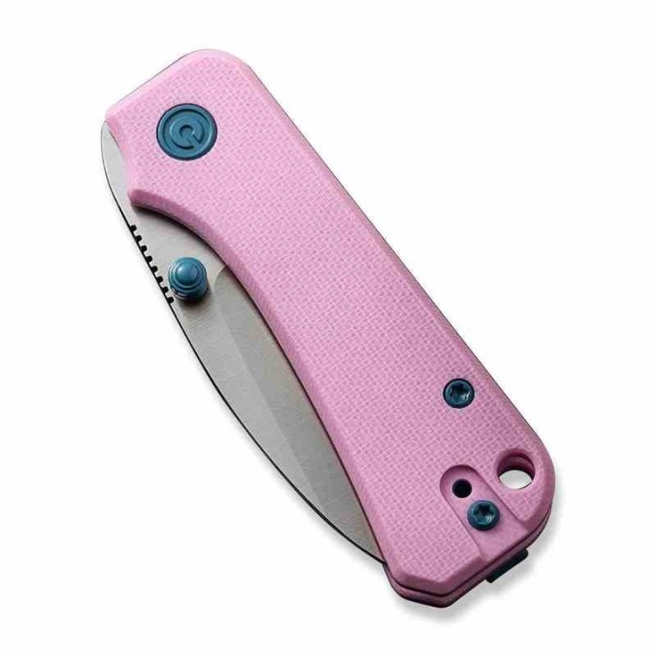 Couteau CIVIVI Baby Banter Pink Lame Acier Nitro-V Satin Manche G10 IKBS Liner Lock CIVC19068S10 - Livraison Gratuite