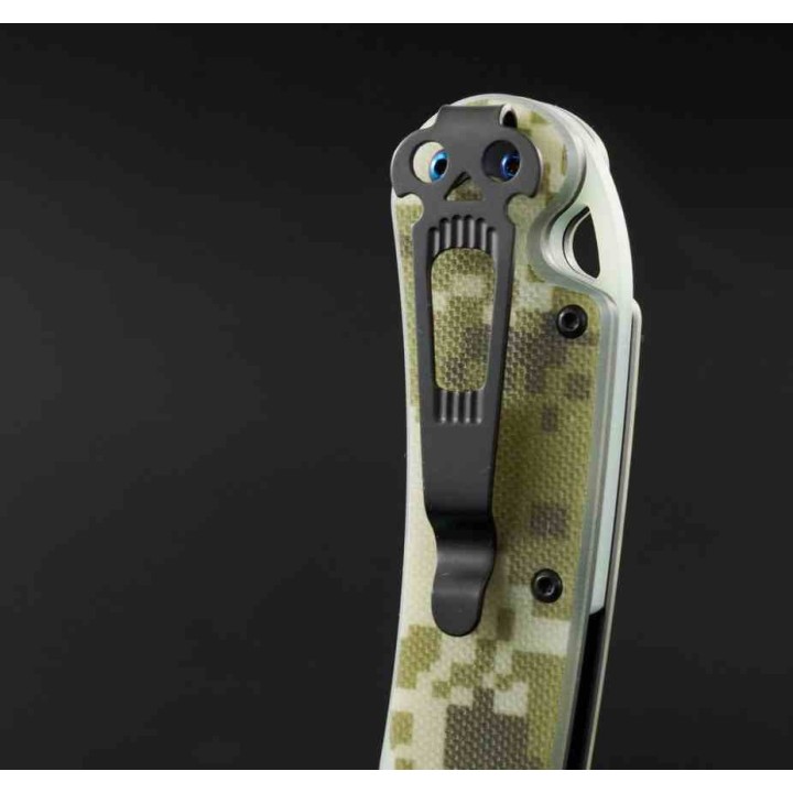 Couteau Daggerr Knives Zhalo Camo Lame Spear Point Acier D2 DLC Manche G10 Liner Lock DGR2CAMDLC - Livraison Gratuite