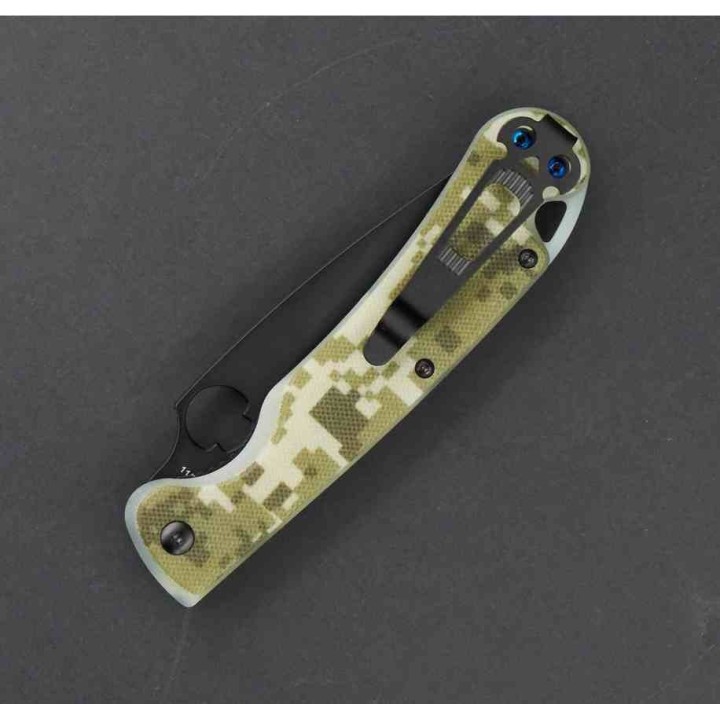 Couteau Daggerr Knives Zhalo Camo Lame Spear Point Acier D2 DLC Manche G10 Liner Lock DGR2CAMDLC - Livraison Gratuite