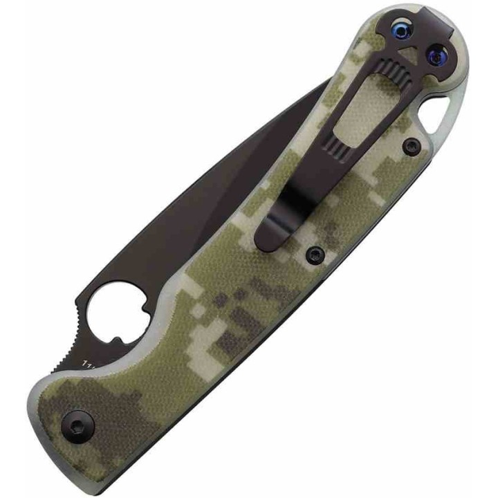 Couteau Daggerr Knives Zhalo Camo Lame Spear Point Acier D2 DLC Manche G10 Liner Lock DGR2CAMDLC - Livraison Gratuite