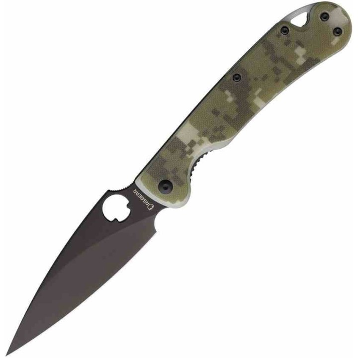 Couteau Daggerr Knives Zhalo Camo Lame Spear Point Acier D2 DLC Manche G10 Liner Lock DGR2CAMDLC - Livraison Gratuite