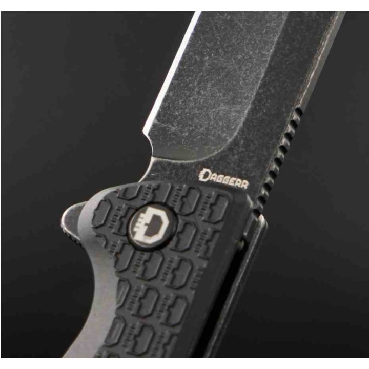 Couteau Daggerr Finka Black Lame Acier 8Cr14MoV Blk Manche FRN Liner Lock DGRFKFBKBW - Livraison Gratuite