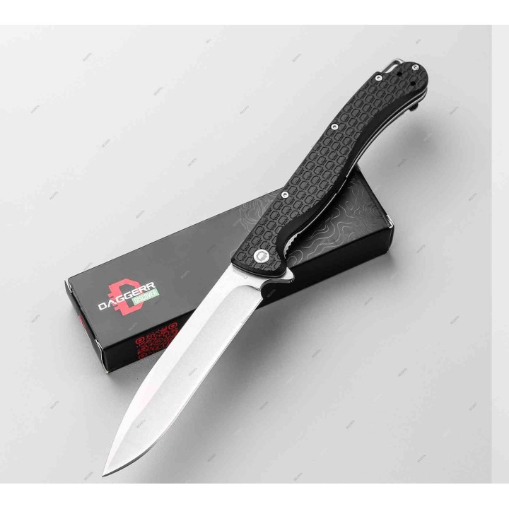 Couteau Daggerr Finka Black Lame Acier 8Cr14MoV Manche FRN Liner Lock DGRFKFBKSW - Livraison Gratuite