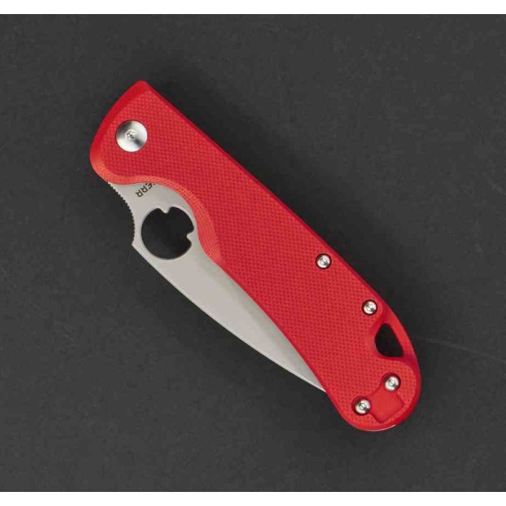 Couteau Pliant Daggerr Zhalo Mini Red Lame Acier D2 SW Manche G10 Liner Lock Clip DGR2MRDSW - Livraison Gratuite