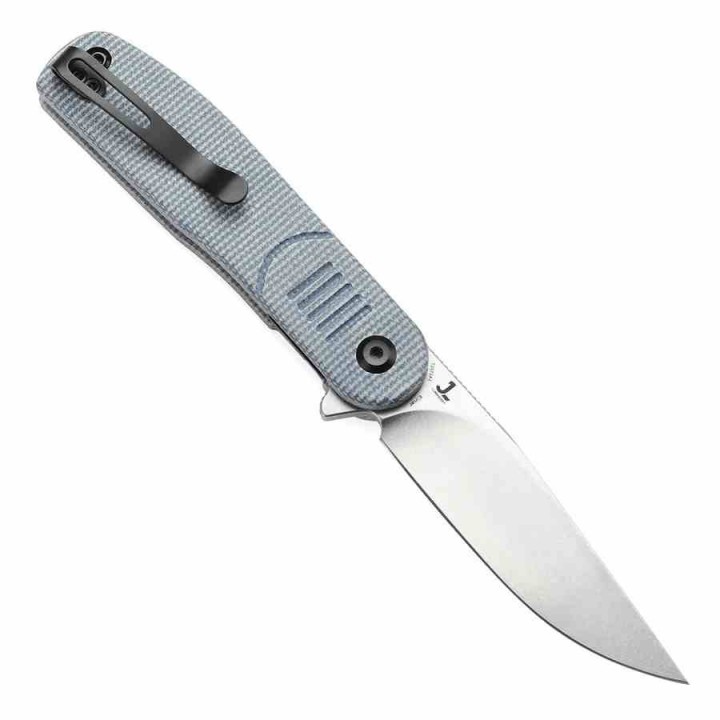 Couteau Pliant Tenable Einar Blue Lame Acier Nitro-V SW Manche Micarta Bleu Liner Lock Clip T2072A2 - Livraison Gratuite