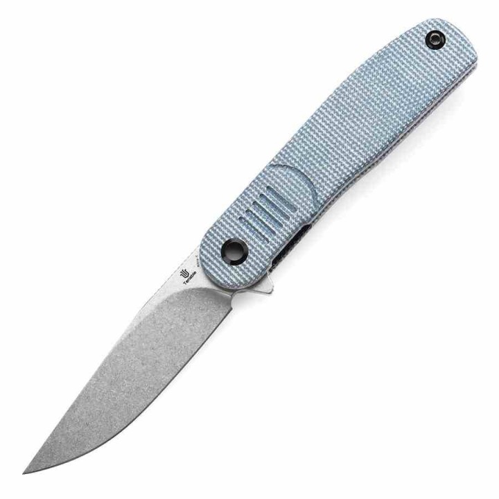 Couteau Pliant Tenable Einar Blue Lame Acier Nitro-V SW Manche Micarta Bleu Liner Lock Clip T2072A2 - Livraison Gratuite