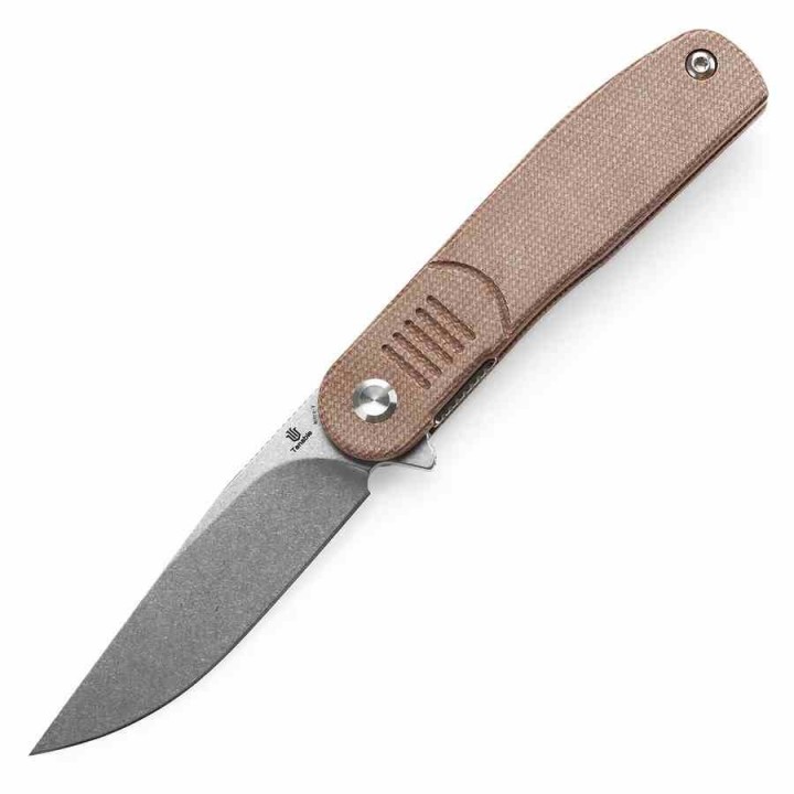 Couteau Pliant Tenable Einar Brown Lame Drop Point Acier Nitro-V SW Manche Micarta Liner Lock Clip T2072A5 - Livraison Gratuite