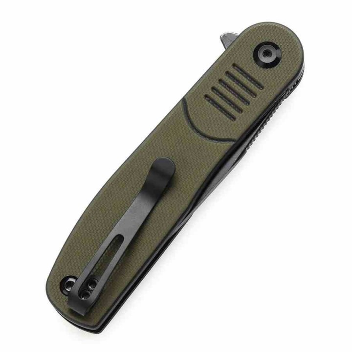 Couteau Pliant Tenable Einar OD Green Lame Drop Point Acier Nitro-V Manche G10 Liner Lock Clip T2072A1 - Livraison Gratuite