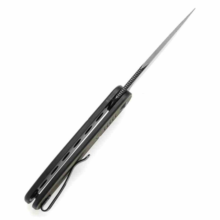 Couteau Pliant Tenable Einar OD Green Lame Drop Point Acier Nitro-V Manche G10 Liner Lock Clip T2072A1 - Livraison Gratuite
