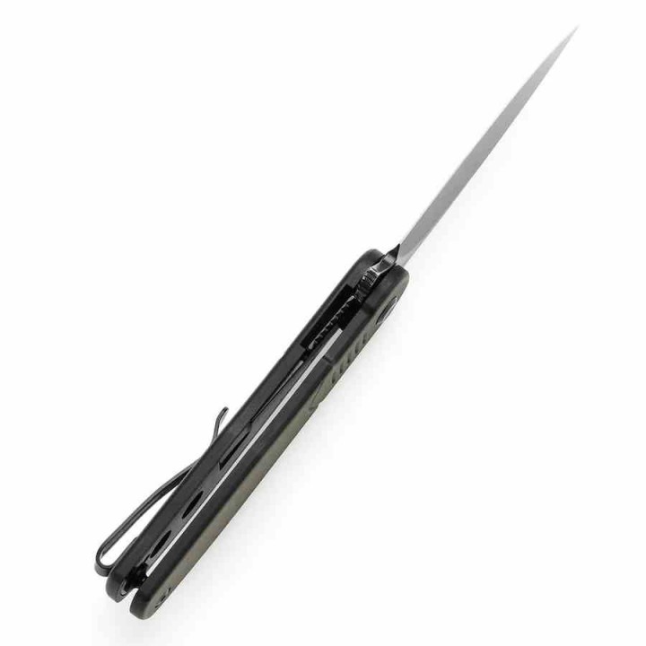 Couteau Pliant Tenable Einar OD Green Lame Drop Point Acier Nitro-V Manche G10 Liner Lock Clip T2072A1 - Livraison Gratuite