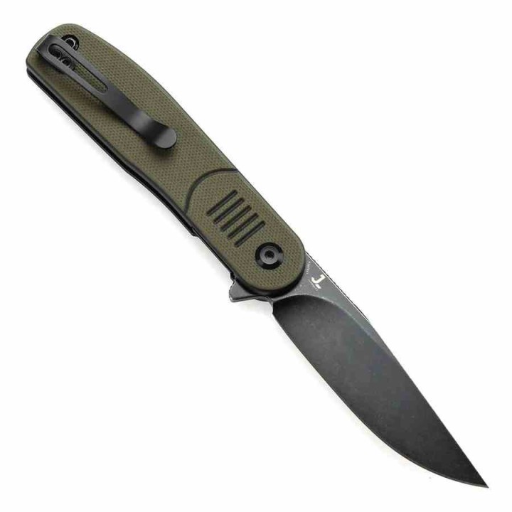 Couteau Pliant Tenable Einar OD Green Lame Drop Point Acier Nitro-V Manche G10 Liner Lock Clip T2072A1 - Livraison Gratuite