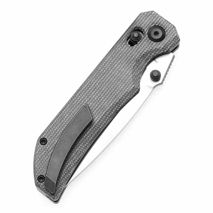 Couteau Tenable Eaglestrike Black Lame Acier Nitro-V Manche Micarta Cross Bar Lock T1095V1 - Livraison Gratuite
