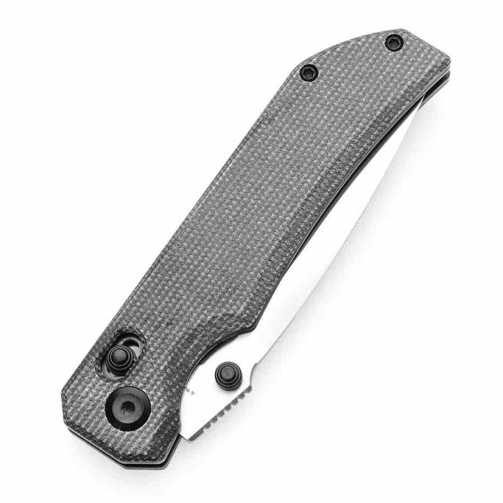 Couteau Tenable Eaglestrike Black Lame Acier Nitro-V Manche Micarta Cross Bar Lock T1095V1 - Livraison Gratuite