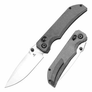 Couteau Tenable Eaglestrike Black Lame Acier Nitro-V Manche Micarta Cross Bar Lock T1095V1 - Livraison Gratuite