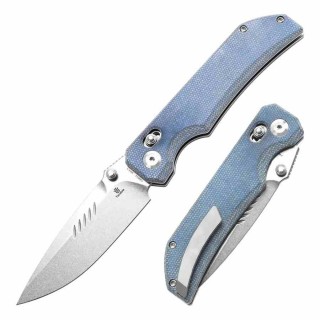 Couteau Tenable Eaglestrike Blue Lame Acier Nitro-V Manche Micarta Cross Bar Lock T1095V2 - Livraison Gratuite