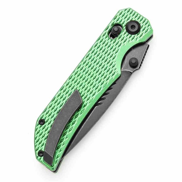 Couteau Tenable Eaglestrike Green Lame Acier Nitro-V Manche Aluminum Cross Bar Lock T1095V3 - Livraison Gratuite