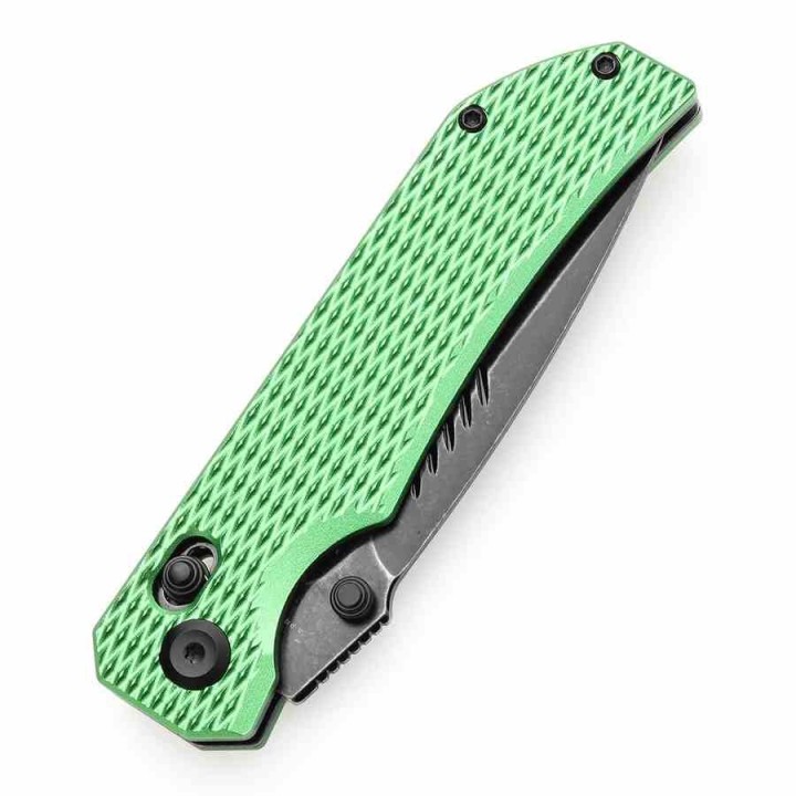 Couteau Tenable Eaglestrike Green Lame Acier Nitro-V Manche Aluminum Cross Bar Lock T1095V3 - Livraison Gratuite