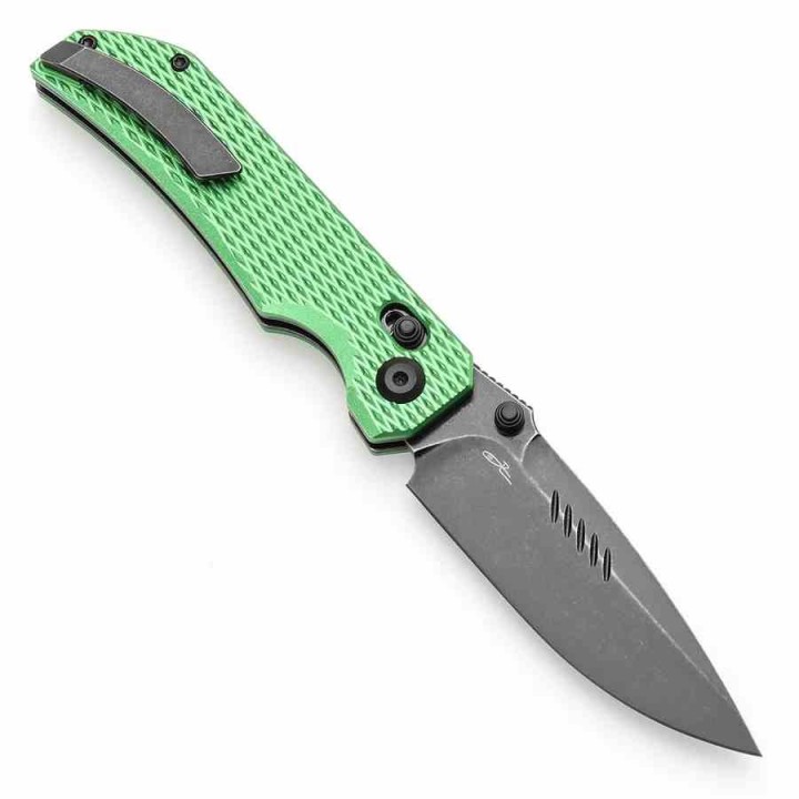 Couteau Tenable Eaglestrike Green Lame Acier Nitro-V Manche Aluminum Cross Bar Lock T1095V3 - Livraison Gratuite