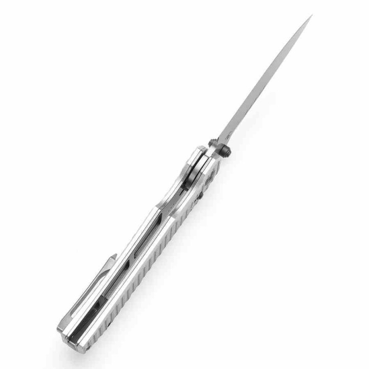 Couteau Tenable Eaglestrike Silver Lame Acier Nitro-V Manche Aluminum Cross Bar Lock T1095V4 - Livraison Gratuite