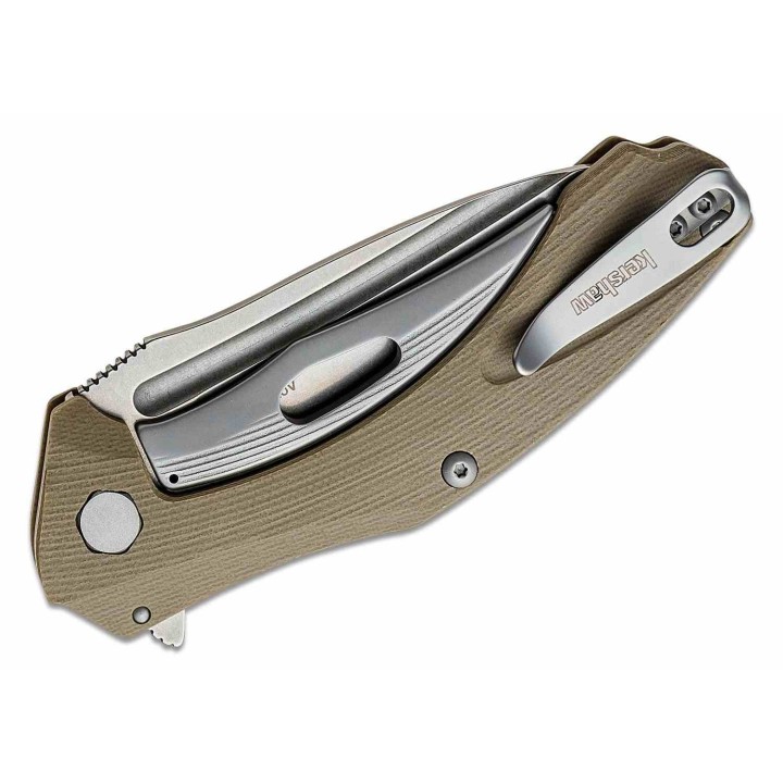 Couteau Kershaw Natrix Tan Lame Acier 8Cr13MoV SW Manche G10 Frame Lock KVT KS7007TAN - Livraison Gratuite