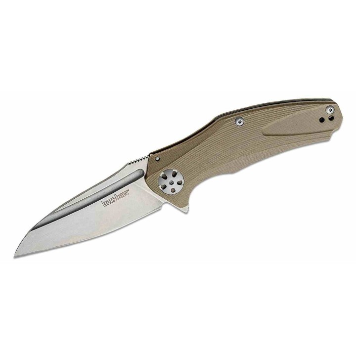 Couteau Kershaw Natrix Tan Lame Acier 8Cr13MoV SW Manche G10 Frame Lock KVT KS7007TAN - Livraison Gratuite