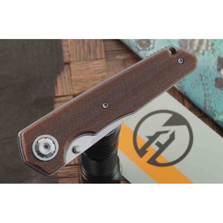 Couteau Maxace Knives Samurai 2.0 Lame Acier Bohler K110 Manche Brown G10 Liner Lock MAXMSM203 - Livraison Gratuite