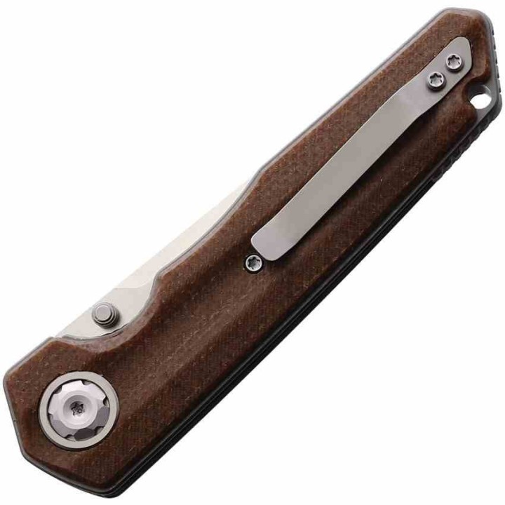Couteau Maxace Knives Samurai 2.0 Lame Acier Bohler K110 Manche Brown G10 Liner Lock MAXMSM203 - Livraison Gratuite