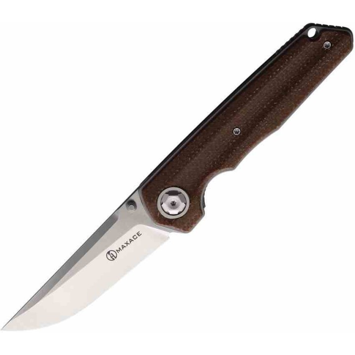 Couteau Maxace Knives Samurai 2.0 Lame Acier Bohler K110 Manche Brown G10 Liner Lock MAXMSM203 - Livraison Gratuite