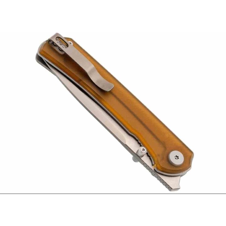 Couteau Maxace Peregrine S Lame Acier 10Cr15CoMoV Manche PEI Jaune Liner Lock MAXMM302C - Livraison Gratuite