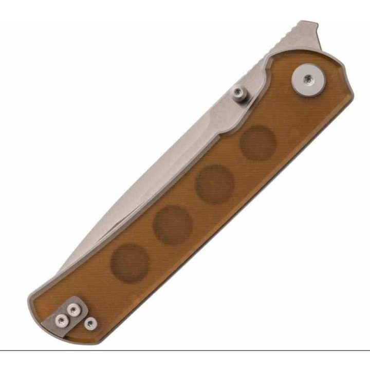 Couteau Maxace Peregrine S Lame Acier 10Cr15CoMoV Manche PEI Jaune Liner Lock MAXMM302C - Livraison Gratuite