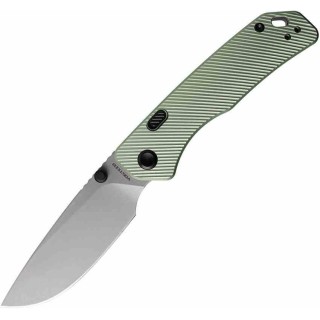 Couteau Vosteed Marten Green Lame Point Acier 154CM Manche Alum Vert Top Liner Lock VOSA1602 - Livraison Gratuite