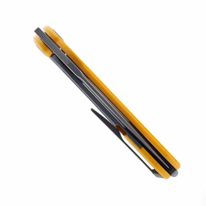 Couteau Maxace Kestrel Lame Acier CPM MagnaCut Manche Yellow G10/Black alu Frame Lock MAXMM281B - Livraison Gratuite