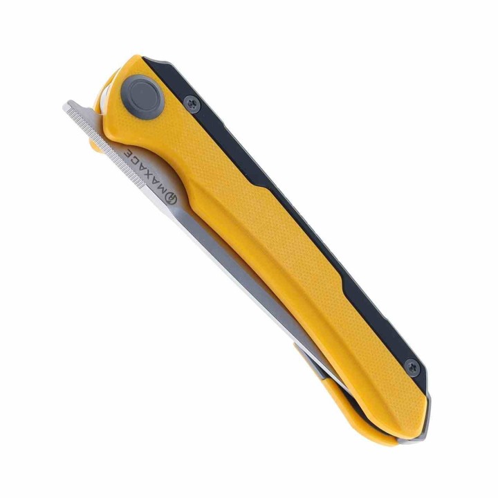 Couteau Maxace Kestrel Lame Acier CPM MagnaCut Manche Yellow G10/Black alu Frame Lock MAXMM281B - Livraison Gratuite
