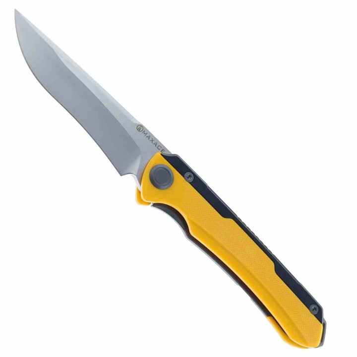 Couteau Maxace Kestrel Lame Acier CPM MagnaCut Manche Yellow G10/Black alu Frame Lock MAXMM281B - Livraison Gratuite