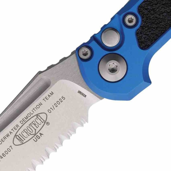 Couteau Automatique Microtech LUDT Gen III Bleu Lame Tanto Serr M390MK Manche Alu USA MCT113612BL - Livraison Gratuite