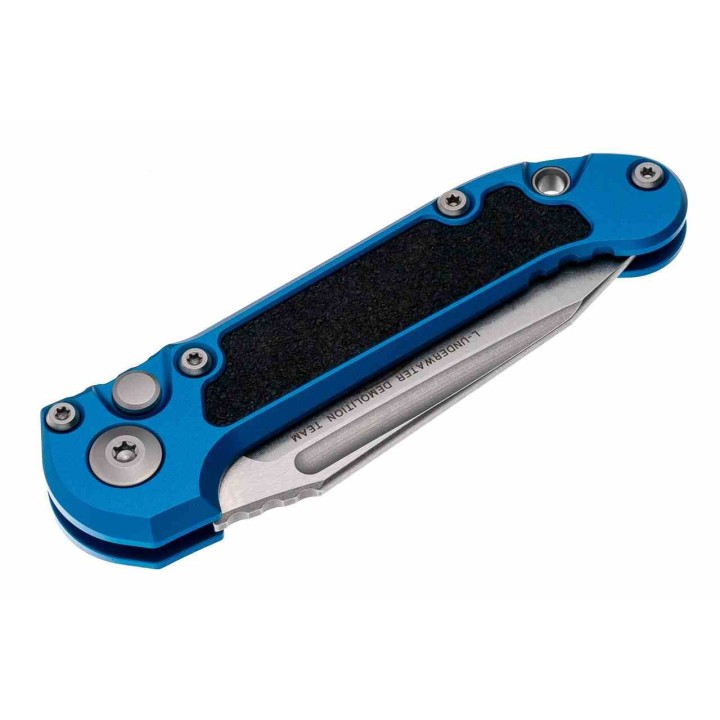 Couteau Automatique Microtech LUDT Gen III Bleu Lame Tanto Serr M390MK Manche Alu USA MCT113612BL - Livraison Gratuite