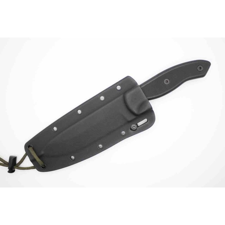 Couteau ESEE CM6 Combat Tactical Lame Gunsmoke Acier Carbone 1095 Manche G10 Étui Kydex Made USA ESCM6TGB - Livraison Gratuite