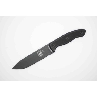 Couteau ESEE CM6 Combat Tactical Lame Gunsmoke Acier Carbone 1095 Manche G10 Étui Kydex Made USA ESCM6TGB - Livraison Gratuite