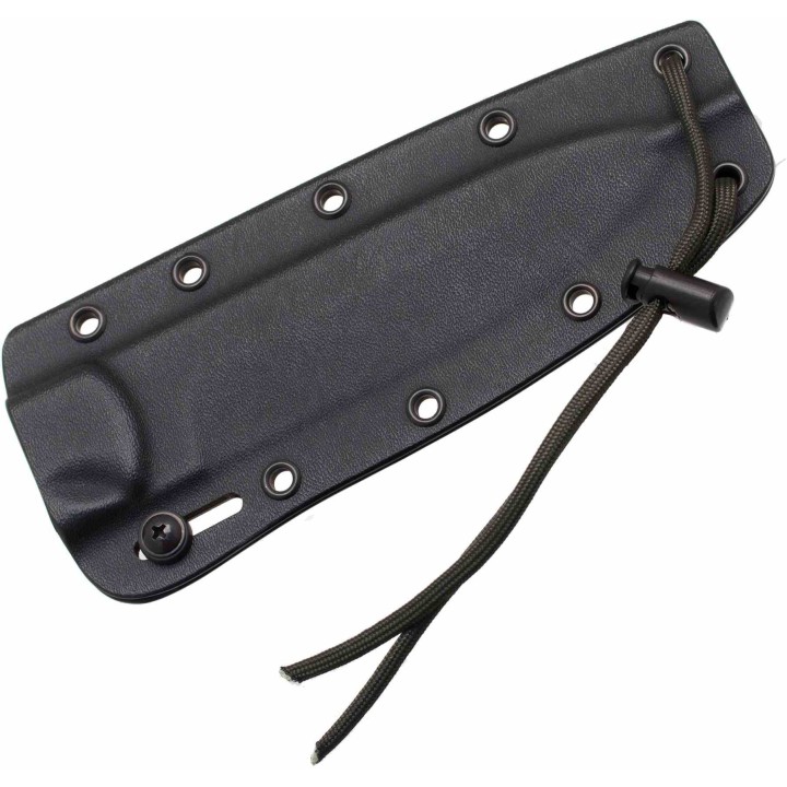 Couteau ESEE CM6 Combat Tactical Lame Gunsmoke Acier Carbone 1095 Manche G10 Étui Kydex Made USA ESCM6TGB - Livraison Gratuite