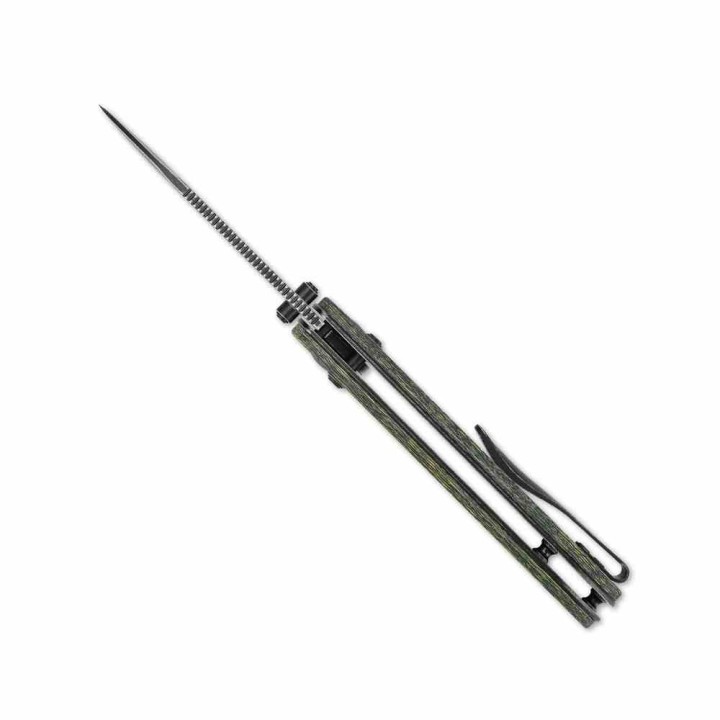 Couteau Kizer Drop Bear Clutch Lock Lame Acier CPM-20CV Manche FatCarbon Toxic Storm AXIS Clip KI3619A1 - Livraison Gratuite