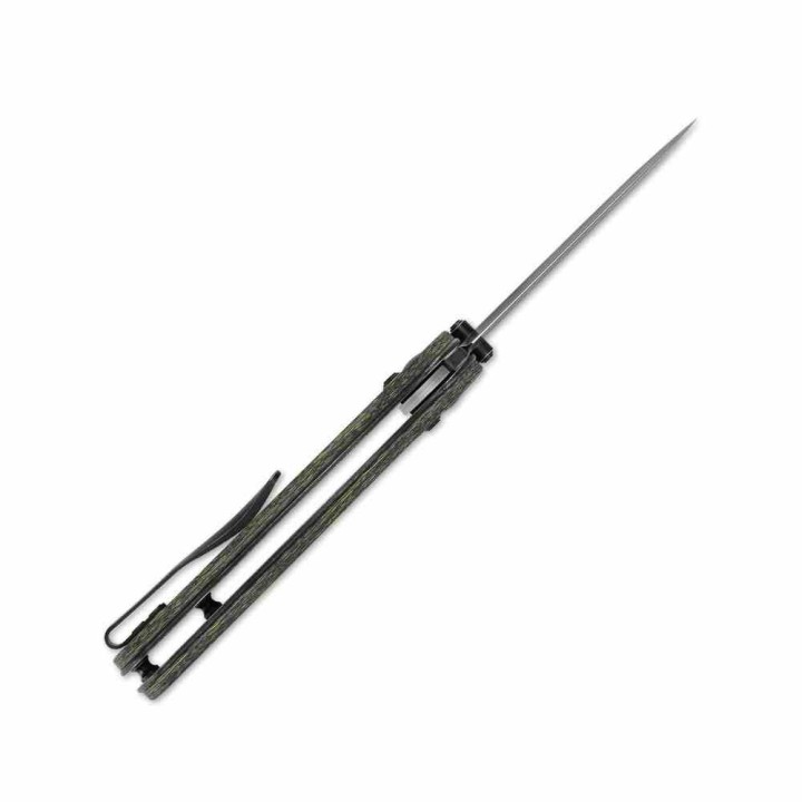 Couteau Kizer Drop Bear Clutch Lock Lame Acier CPM-20CV Manche FatCarbon Toxic Storm AXIS Clip KI3619A1 - Livraison Gratuite