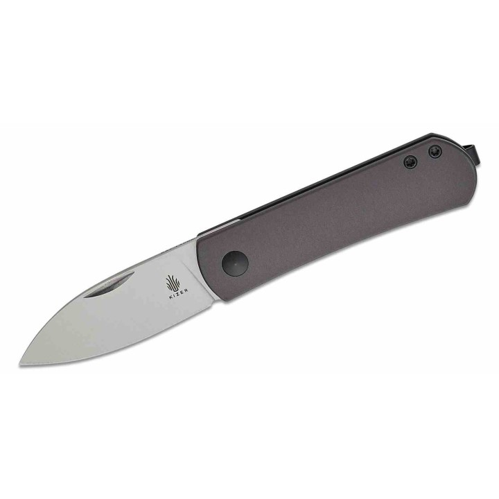 Couteau Kizer Yorkie Slip Joint Lame Drop Point Nitro-V Manche Alu KIVT Clip KIV3525A4 - Livraison Gratuite