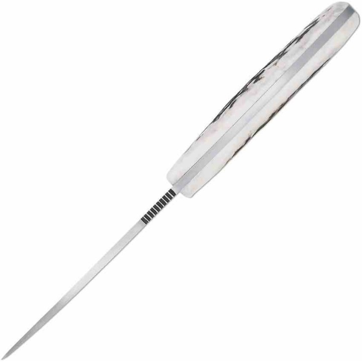 Couteau CobraTec Twin Mountain Lame Acier 1.4116 Manche Bois de Cerf  Etui Cuir CTTWMSTG4 - Livraison Gratuite