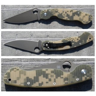 COUTEAU Spyderco SC36GPCMOBK Spyderco Military Camo G10 Acier CPM-S30V Made In USA