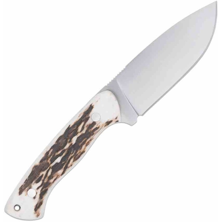 Couteau CobraTec Twin Mountain Lame Acier 1.4116 Manche Bois de Cerf  Etui Cuir CTTWMSTG4 - Livraison Gratuite