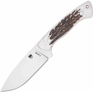 Couteau CobraTec Twin Mountain Lame Acier 1.4116 Manche Bois de Cerf  Etui Cuir CTTWMSTG4 - Livraison Gratuite