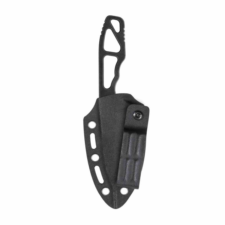 Couteau Kubey 7.62 TAG Lame Spear Point Acier AUS-10 Blk Manche Acier Étui Kydex KUB282B - Livraison Gratuite