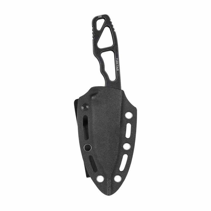 Couteau Kubey 7.62 TAG Lame Spear Point Acier AUS-10 Blk Manche Acier Étui Kydex KUB282B - Livraison Gratuite