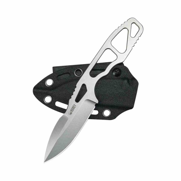 Couteau Kubey 7.62 TAG Lame Spear Point Acier AUS-10 Manche Acier Étui Kydex KUB282A - Livraison Gratuite